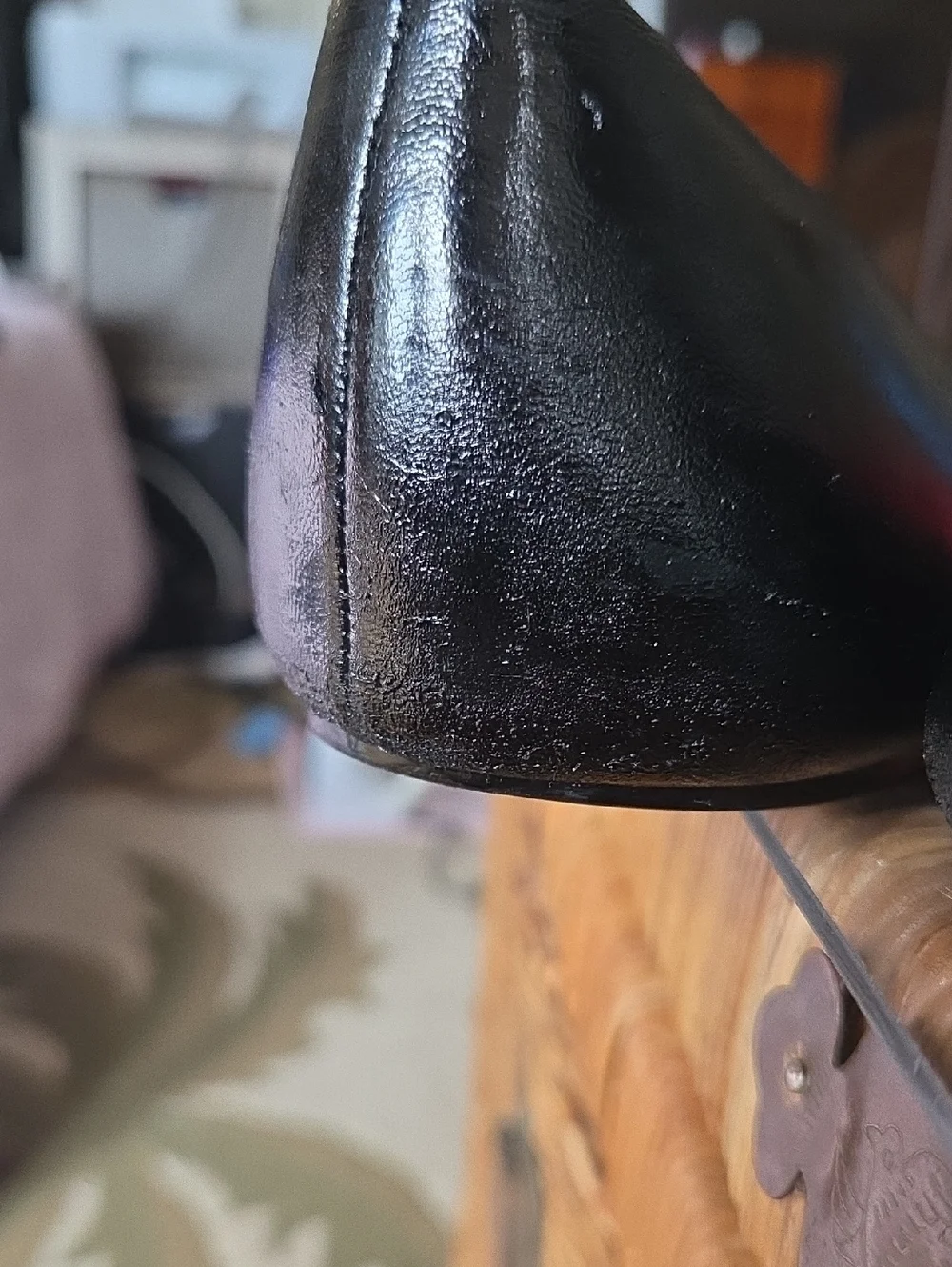 Tory Burch Black Leather Logo Ballet Flats